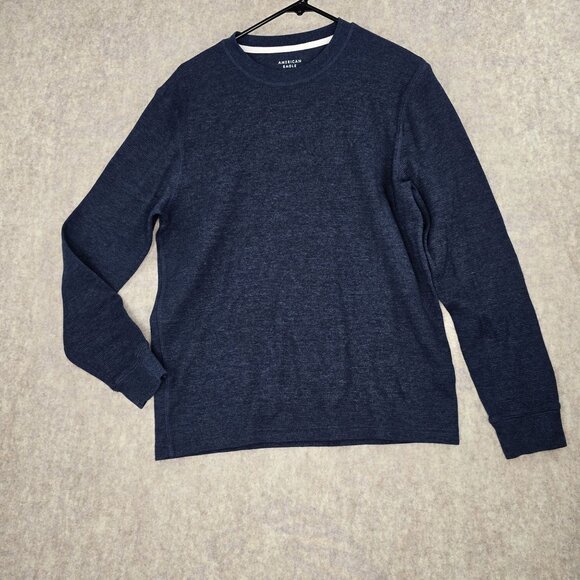 American Eagle Mens Super Soft Standard Fit Sweater Dark Blue - Picture 1 of 7